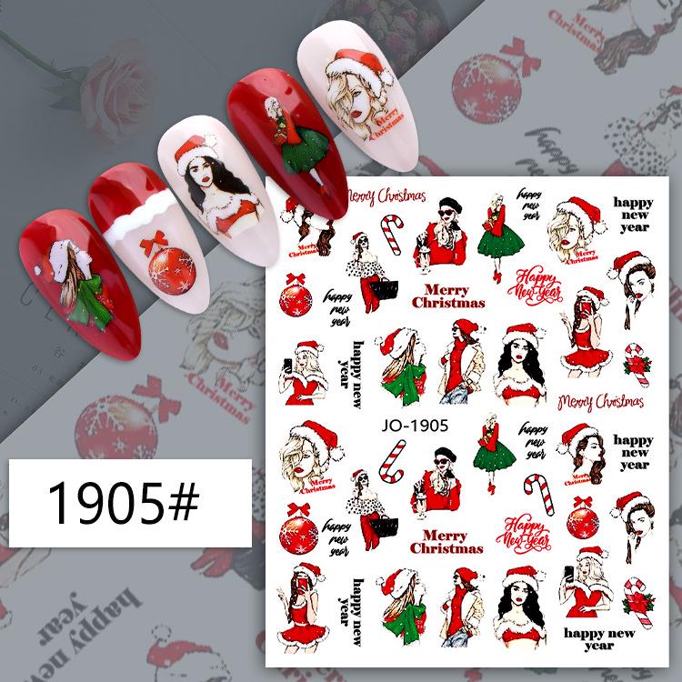 3D Christmas Nail Art Stickers: Snowflake, Reindeer & Santa Designs for Beautiful Nail Decorations