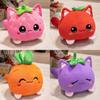 Apple Eggplant Carrot Strawberries Cat Plush Toy With Pp Cotton Filling For Kids Bedroom Decor Gift For Girls And Boys