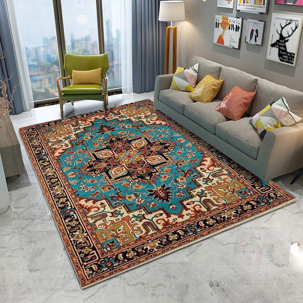 Retro Bohemia Persia Style Carpet Living Room Sofa Bedroom Study Kitchen Entrance Door Mat Non-slip Luxury Home Decoration Rug