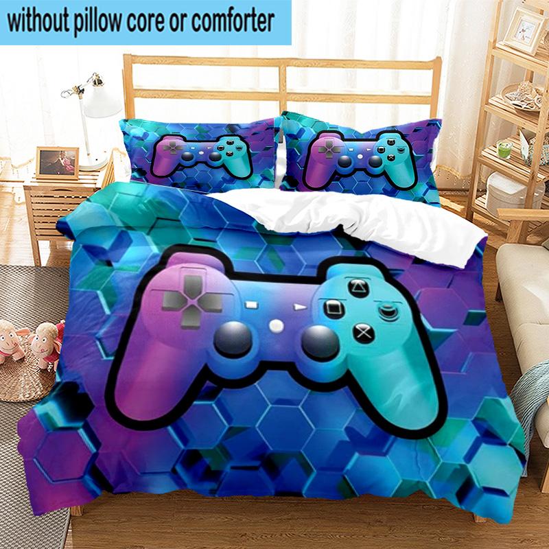 Game Night Adventure 3pcs Bedding,Including 1pc Duvet Cover And 2pcs Pillowcases Perfect for Christmas,Ideal for Bedroom, Dormitory