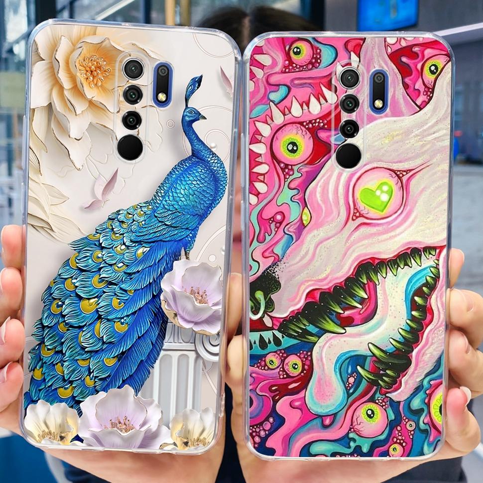 For Xiaomi Redmi 9 2020 Case Cute Cartoon Cover Soft Silicone Phone Case For Xiaomi Redmi 9 Redmi9 ShockProof Bumper 6.53"