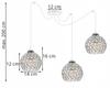 CHROME SPIDER HANGING LAMP, CRYSTAL CEILING
