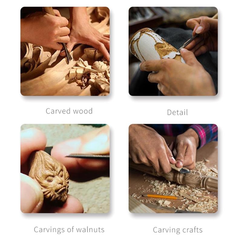 Carving Tools Woodworking Gouges Set Woodworking Drilling Carving Engraving Gift for DIY Lovers and Adults for Leather