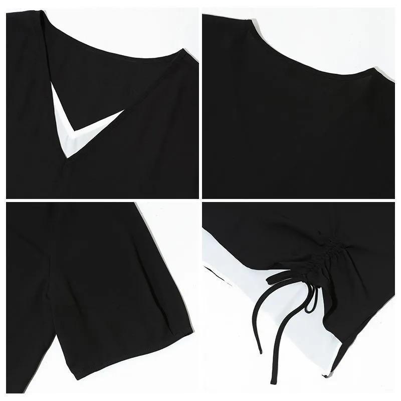 Chiffon Fashionable Short-sleeved T-shirt for Women, Trendy Summer Plus Size Fat Women's Hot Style Tops