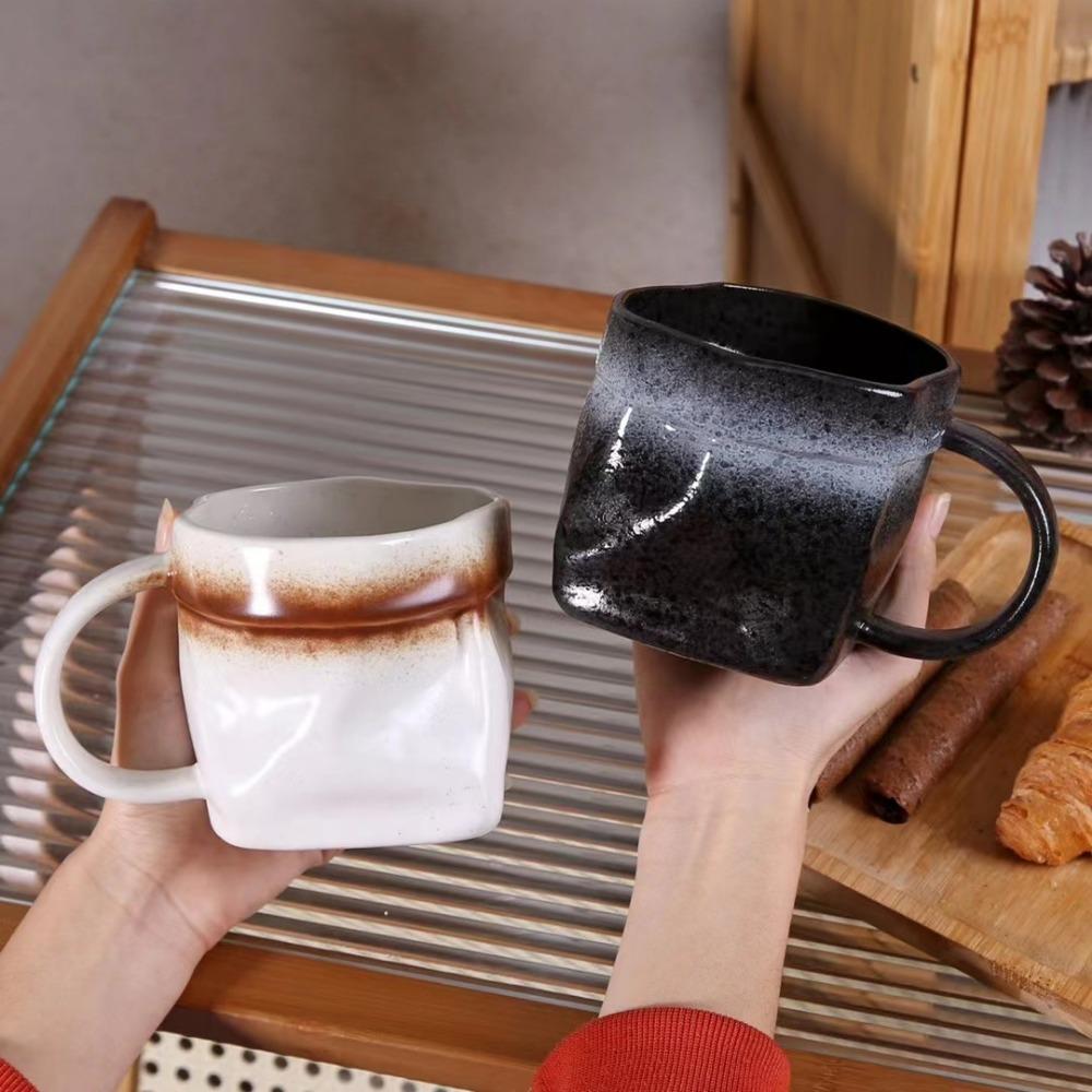 Creative Nordic Style Irregular Ceramic Mug Retro High Value Water Cup Office Simple Coffee Cup