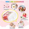 Manual Sticker Dispenser for 1-1.5 Inch Roll Stickers(1500Pcs) for Kids Gift Decoration Rewards Pink