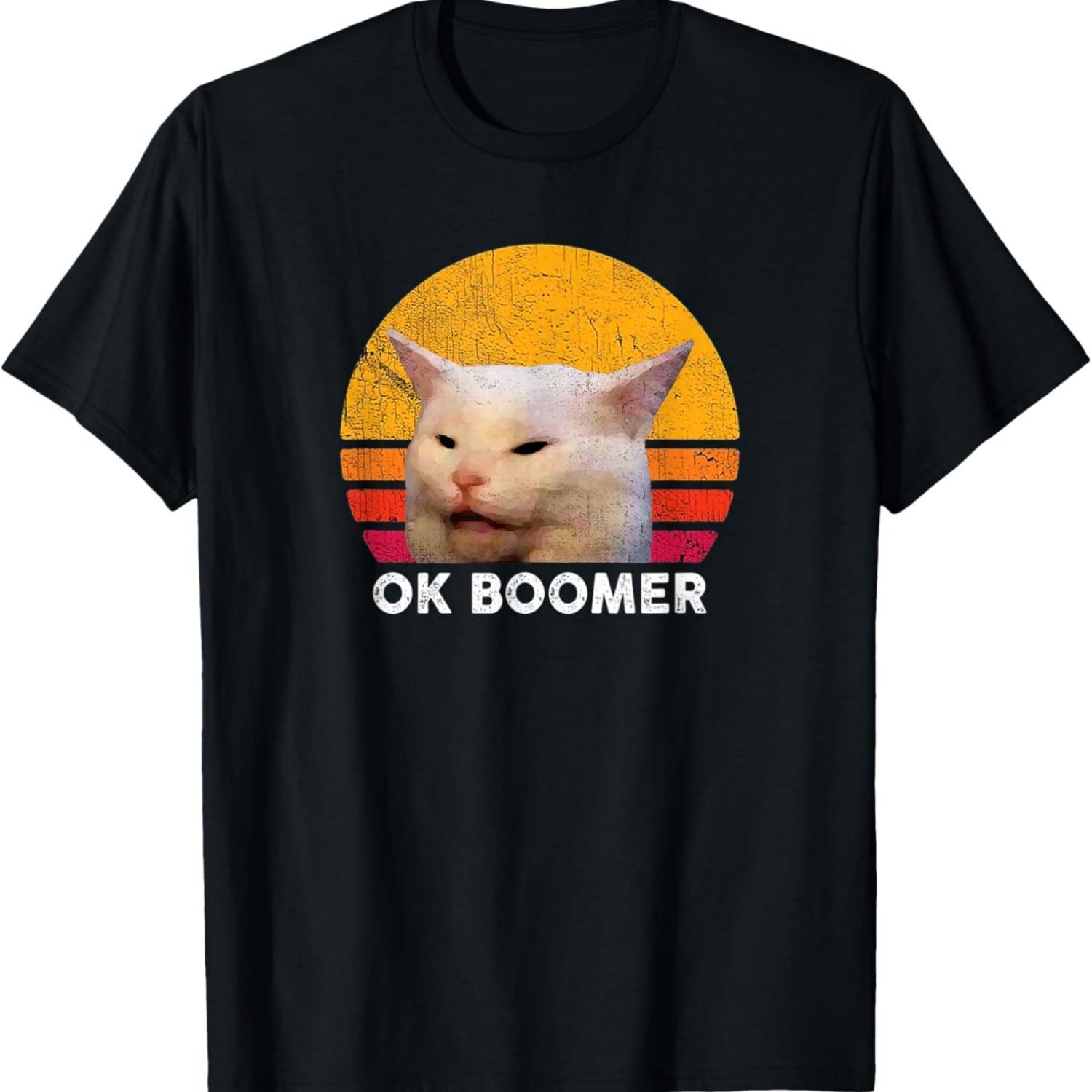 Funny Cat Meme Ok Boomer T-Shirt S