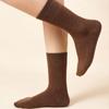 Pure Cotton Mid-Tube Socks for Women  Versatile Simple Warm Color Socks Women Comfort Breathable Solid Color Women Autumn Winter Socks