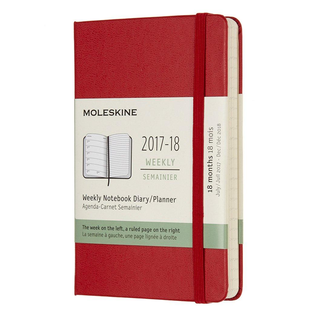 

Moleskine Planner July Weekly Hardcover Pocket Scarlet Red DHF218WN2Y18 2017-2018 (Starting 2017)