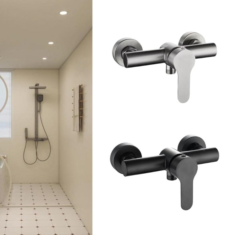 Wall Mounted Bath Mixer Tap Bathroom Bath Shower Single Lever Mixer Tap Single Handle Faucet for Cold and Hot Water