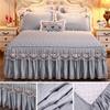 Luxury Princess Lace Bedspread Bed Skirt Sheets Thicken Quilted Fitted Bed Sheet Bedding Queen King Non-slip Mattress Cover for Queen