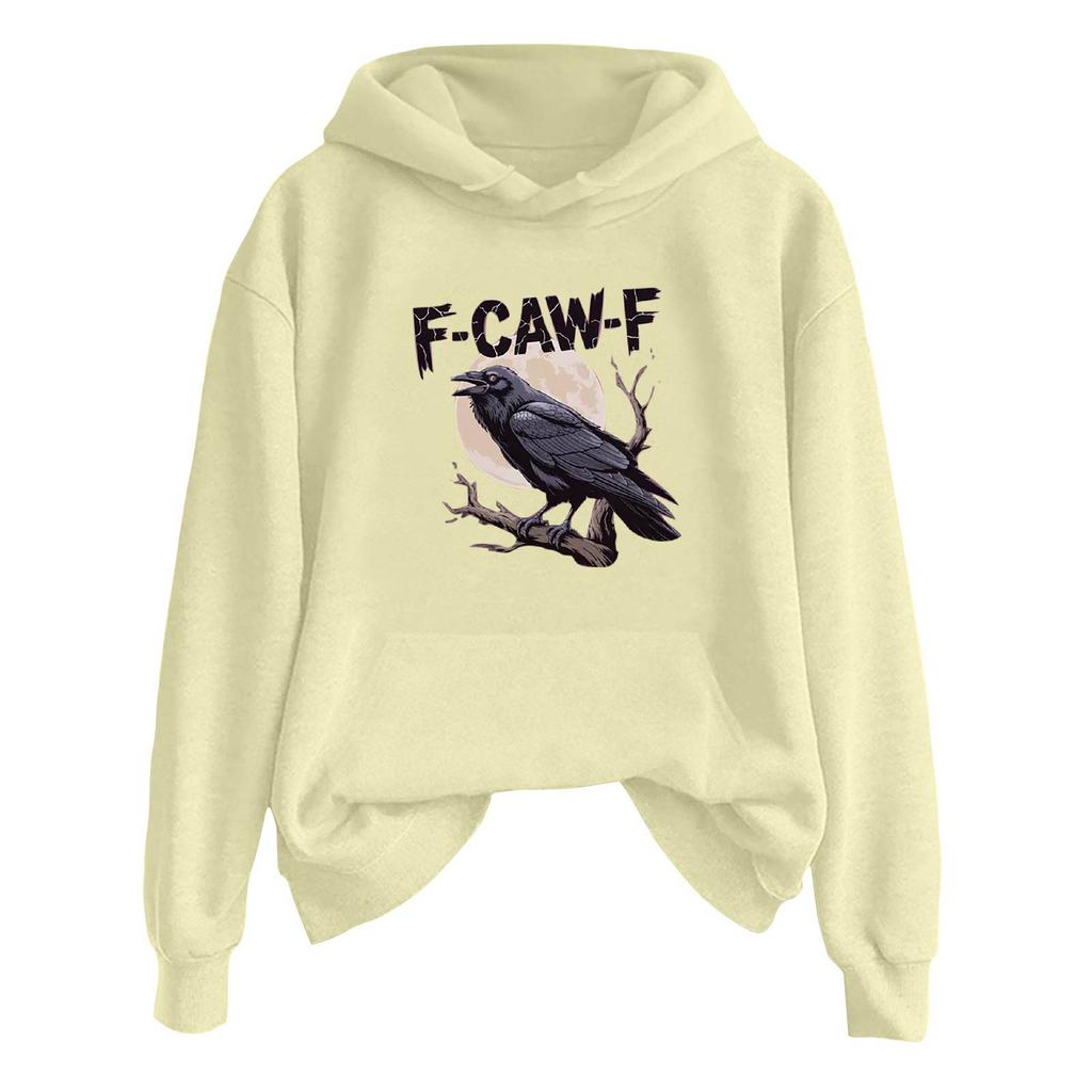 Women's Fashionable Casual Long Sleeve Hooded Printed Sweatshirt