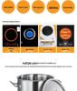 Premium Thickened Stainless Steel Stockpot with Compound Bottom, Sandblasted Finish for Commercial Use