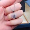 Luxury 1Ct Round Cut D Color VVS1 Moissanite Pendant for Women Solid Platinum 950 Pendant Necklace P082