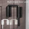 Safety Aluminum Alloy Door Latch Lock Non Perforated 90/180 Degree Gate Latch Anti Unisex Universal Door Buckle Home Hardware