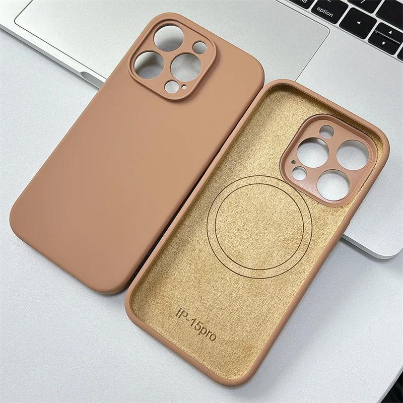 Origina Liquid Silicone Phone Cases For iPhone 17 12 13 11 16 17 Pro Max Air 14 15  For Magsafe Wireless Charger Protector Cover