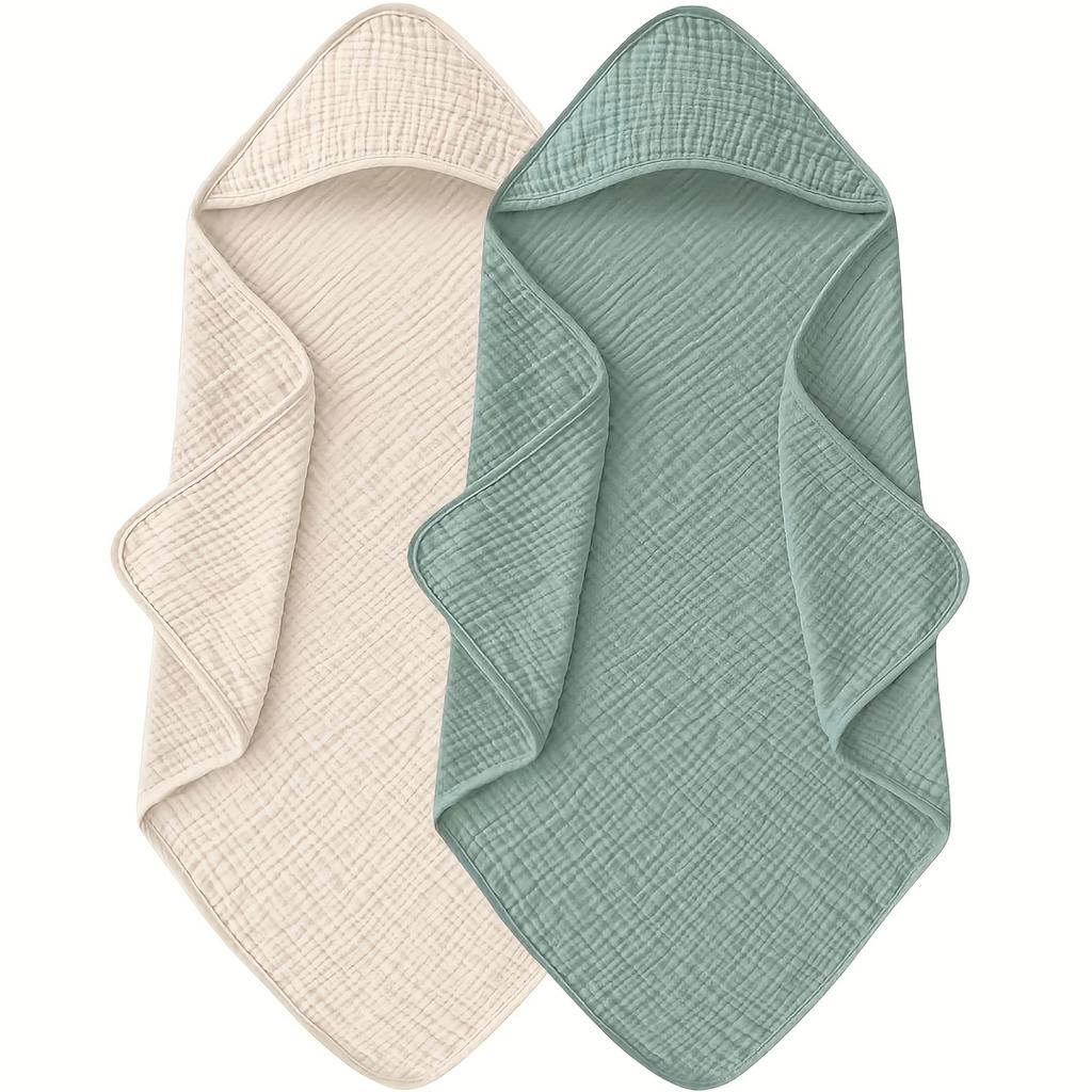 2pcs Hooded Towel Set 76.2cm X 76.2cm Beach Towel Ultra Soft & Absorbent Bath Towels Warm Unisex Cute Design Swaddling Clothes