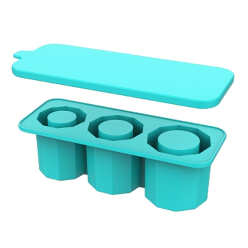 3 Grid Hollow Cylinder Ice Molds For Insulated Mug Quick Release Ice Making Mould For Summer Drinking