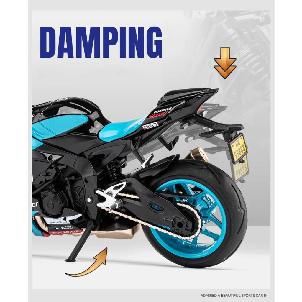 1/12 Yamaha YZF-R1M Alloy Die Cast Motorcycle Model Toy Vehicle Collection Sound and Light Off Road Autocycle Toys Car