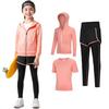 Kids Tracksuit Top and Bottom Set for Girls and Kids Short Sleeve Elementary School Junior Yoga Training Running Athletic Table Cotton [MIIFIT] Boys,