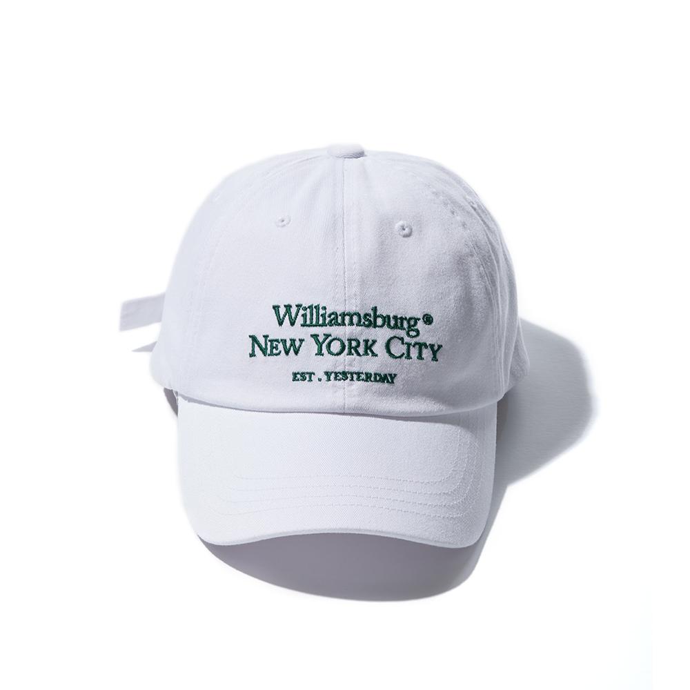 WILLIAMSBURG NEWYORK CITY Classic Logo Ball Cap_White