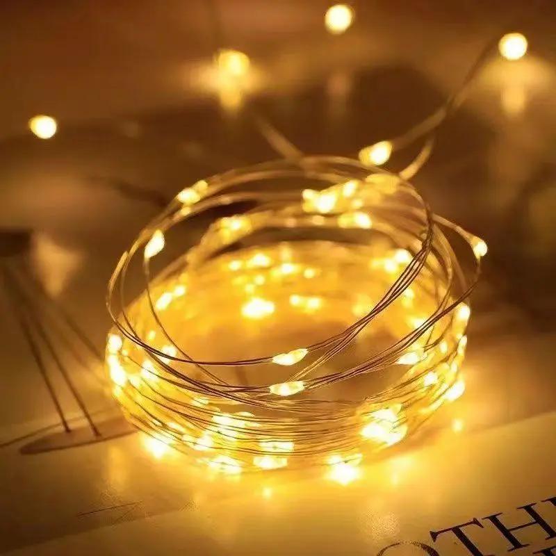 Floral Art Led String Fairy Lights Waterproof Indoor And Outdoor Decorative Lamp Led Light Alloy Wire Party Holiday Decor