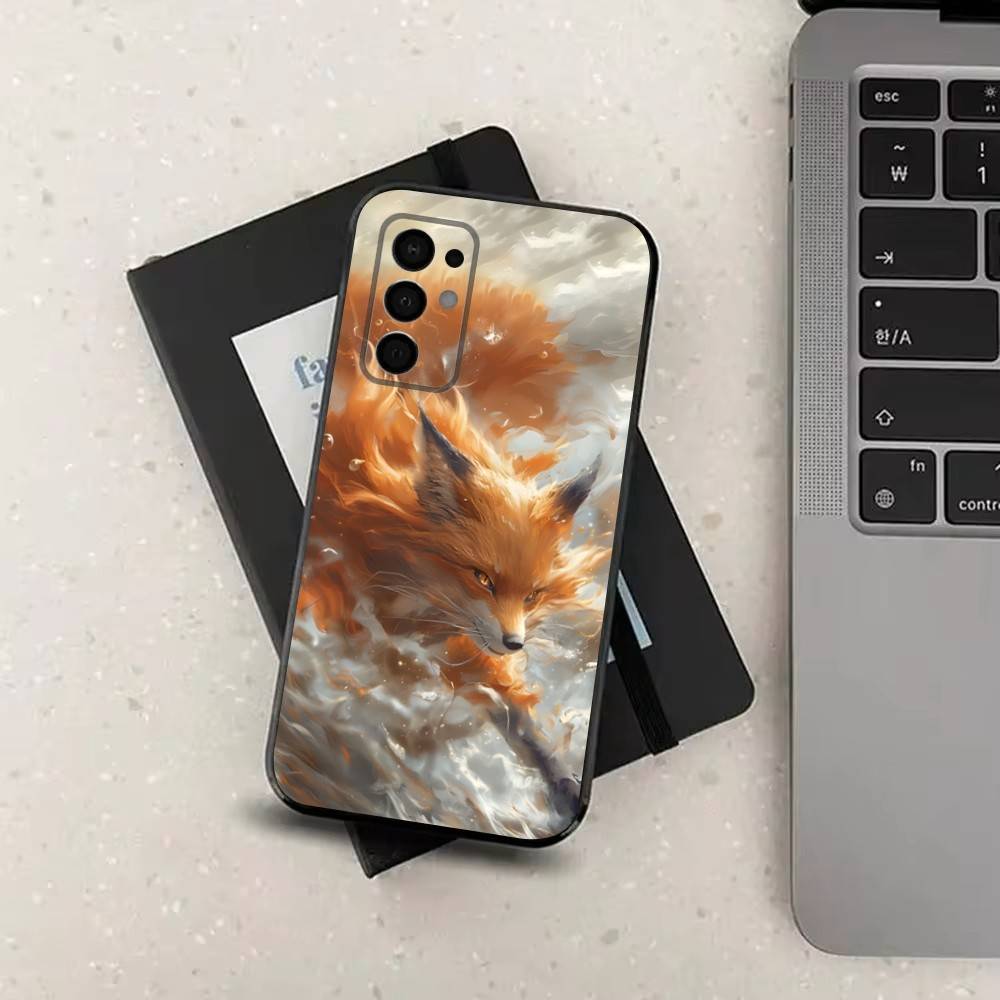 Cool Painting Art Fox Phone Case For Samsung Galaxy A73,31,32,72,41,J7,8,9,53,52,71,22,Note Soft Black Silicone Cover