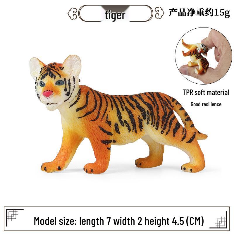 Children s Solid Siberian Tiger Toy Figurines - Wild Animal Models & Gifts