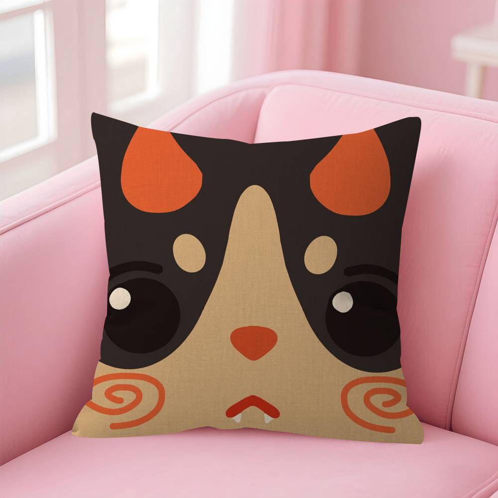 AAdopts Me Game Custom Cushion Cover Car Throw Pillow Case For Sofa Car Christmas Gift
