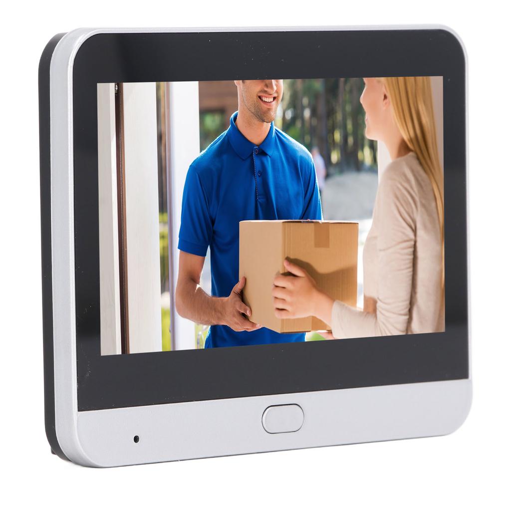 Smarte Video-Türklingel 4,3 Zoll 1080P Drahtlos 2-Wege-Intercom PIR-Bewegungserkennung Wiederaufladbar WiFi