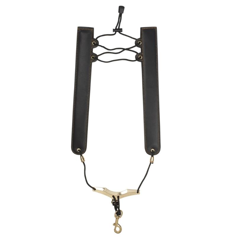 Saxophone Harness Strap,Leather Saxophone Shoulder Strap/Sax Chest Strap Baritone,Tenor,Alto and Bari Sax Strap Gift