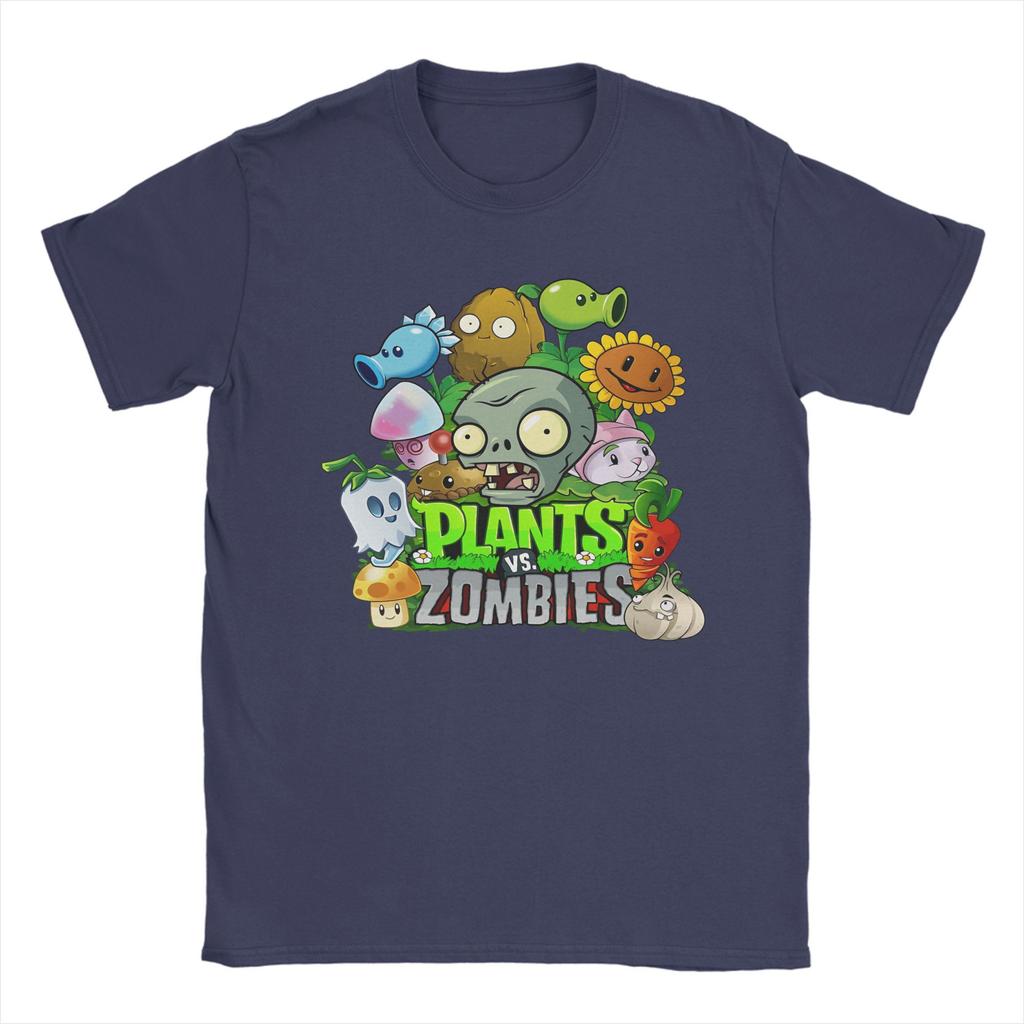 Men's Women's T-Shirt Plants Zombies Leisure Cotton Tee Shirt Short Sleeve T Shirt Crewneck Clothing Plus Size