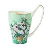 550ml Bone China Porcelain Cups with Large Handle for Tea Cocoa or Hot Chocolate Christmas Mugs birthday Gifts for Women Friends