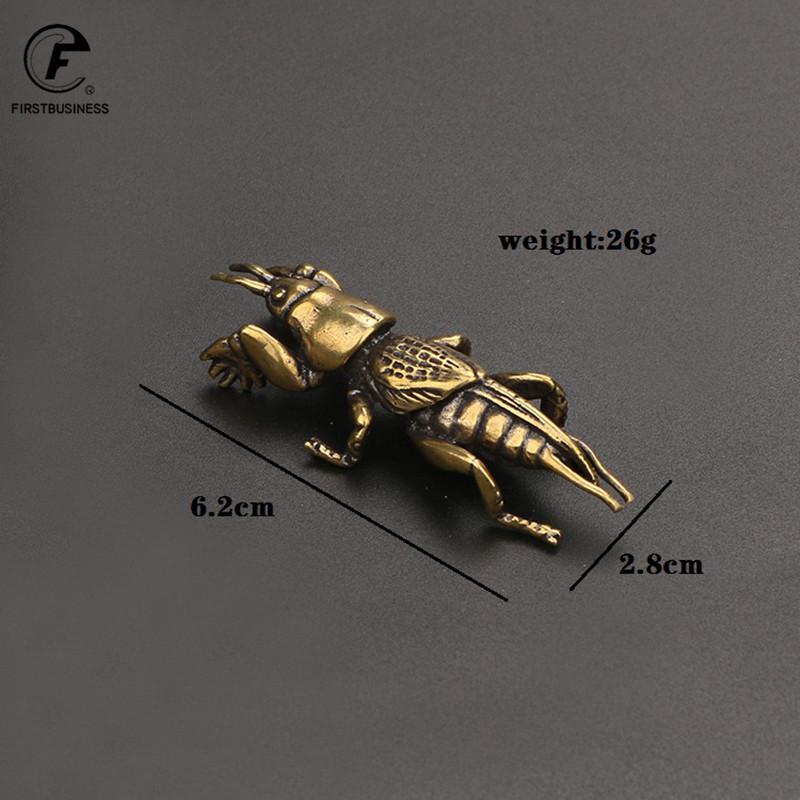 Copper Field Cricket Figurines Home Decor Accessories Vintage Brass insect Statue Small Ornaments Office Desk Decorations Craft