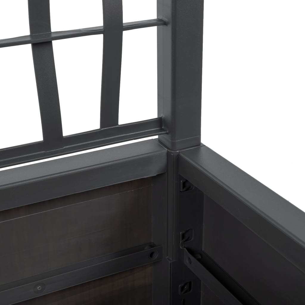 Planter with Trellis Dark Grey 80 X 36 X 140 Cm PP