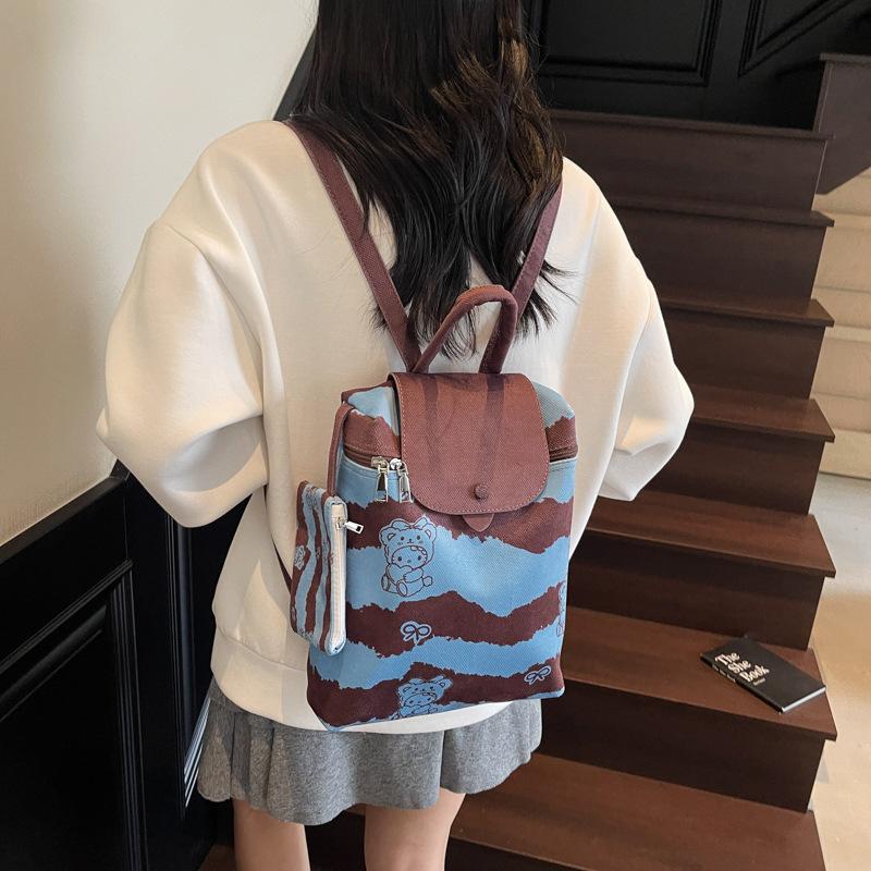 

Летний рюкзак большой вместимости милый новый с принтом универсальный повседневный модный рюкзак для поездок на работу