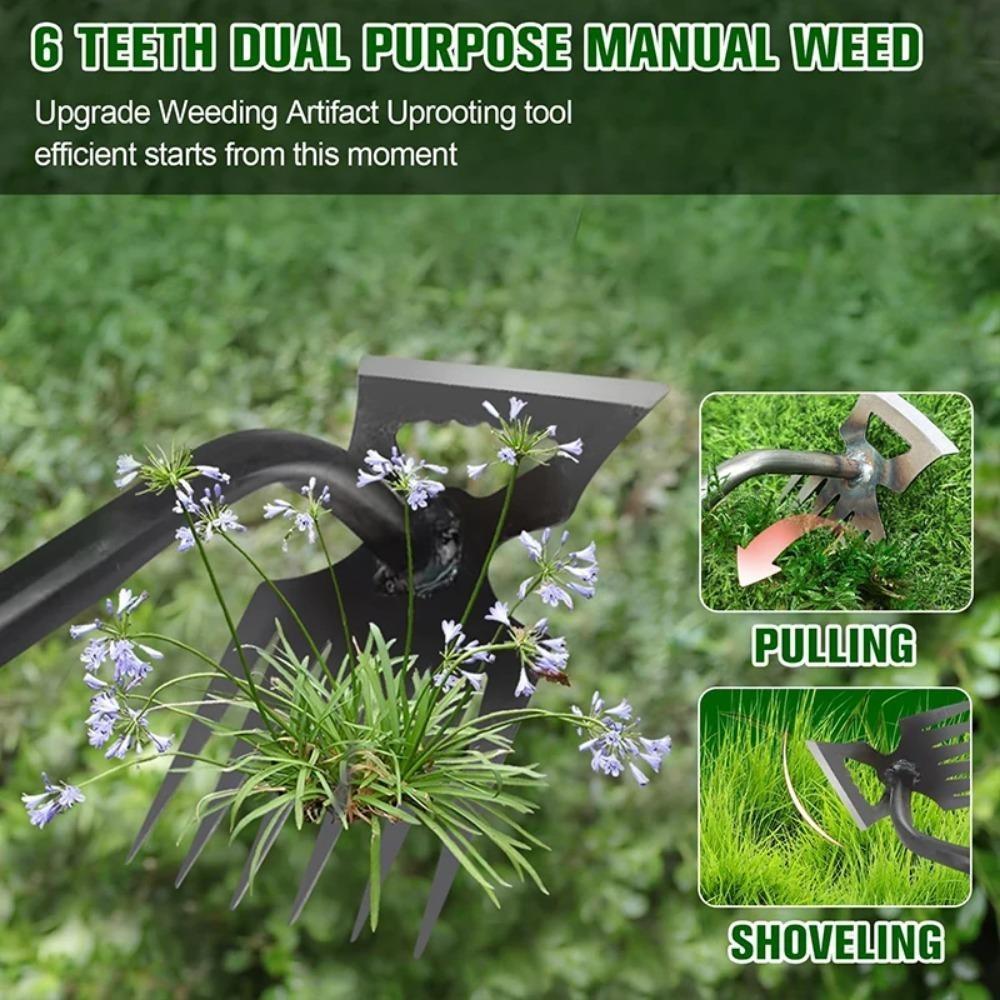 2 In 1 Garden Weeding Tool Manual Weed Grass Rooting Tool Puller Shovel Weeding Removal Hand Gardening Loose Soil Tools