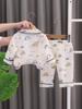 2025 Spring & Autumn Cartoon Kids' Pajamas: Long Sleeve, Double Layer Cardigan for Boys & Girls