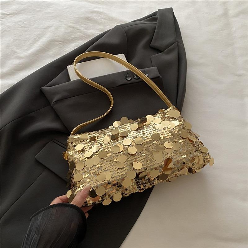 Nova Bolsa de Ombro com Lantejoulas da Moda para Mulheres Bolsa Tote Grande Capacidade Bolsa de Viagem