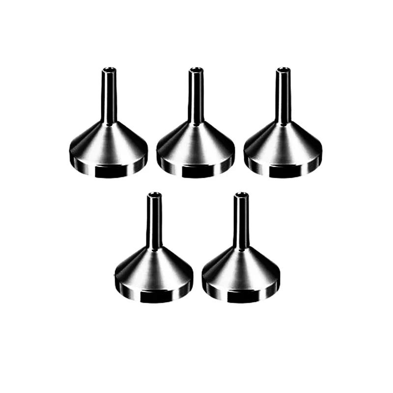 

5/10 шт. Металлическая мини-воронка для кухонного масла, воронка для жидкости со съемным фильтром, широкое горлышко для переупаковки духов, кухонных принадлежностей 5pcs чёрный