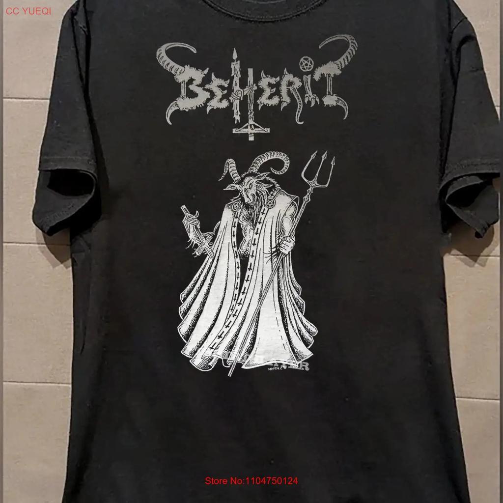 HOT Beherit Band Black Cotton All Size S 5XL T Shirt 1HRL277 Vintage Washed Soft Homme Versatile Unisex Slightly
