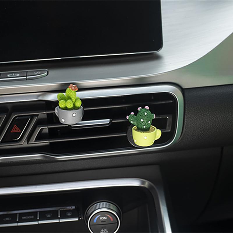 Air Freshener Car Aromatherapy Clip Cute Potted Air Conditioner Interior Accessories Auto Accessories Aromatherapy Resin