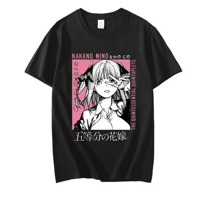 Quintupletele Quintessential Nino V1 Go Toubun No Hanayome tricou Unisex Fashion T-shirt anime tricouri cu mânecă scurtă plus mărime