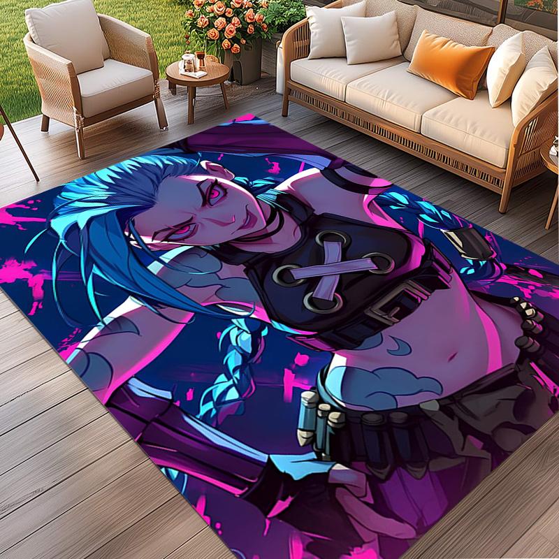 Jinx Print Rug, Washable Floor Carpet, For Entryway Dorm Laundry Room Office Study, Home Decor Birthday Christmas Gift