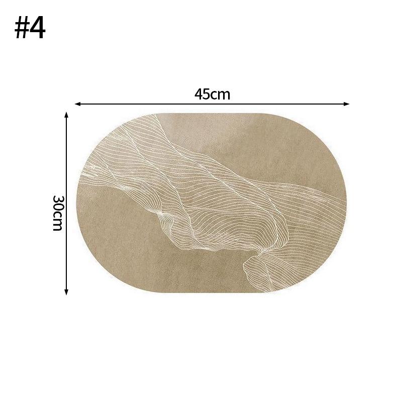Faux Leather Placemats Oval Shape Cup Tableware Placemat Dining Table Coaster Non-slip Cup Pad Home Decor Dishes Mats