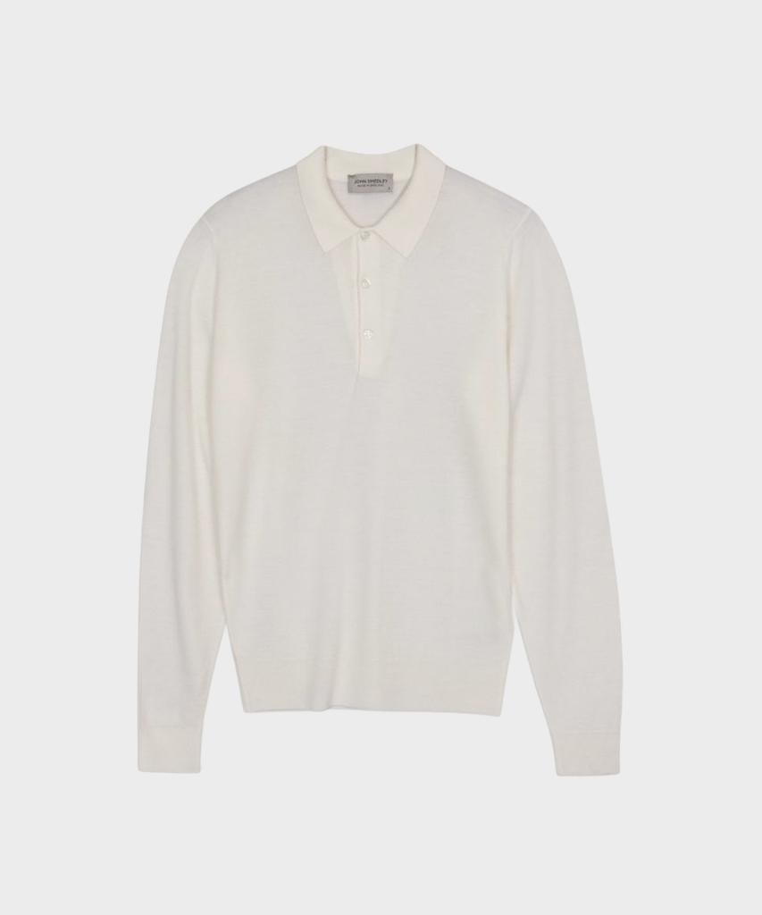 JOHN SMEDLEY Belper Extra Fine Merino Wool Standard Fit Polo Knit Core 10 Colors (A Type)