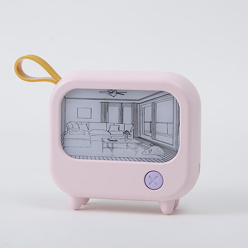 Adjustable USB Night Light Decoration: Creative Light Painting, Warm White Light, Perfect for TV Stands and Desks