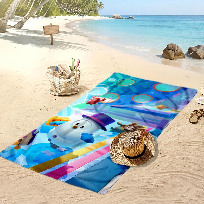 Fall Guys Beach Towel, Soft Absorbent Quick‑Dry Towel for Beach Pool Swimming Travel Home