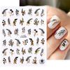 Manicure Decal Easy To Apply Lightweight Paper Black Bronzing Manicure Sticker Decal for