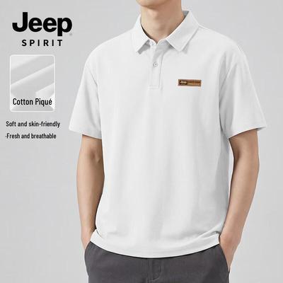 JEEP SPIRIT Men's Casual Loose Polo Shirt